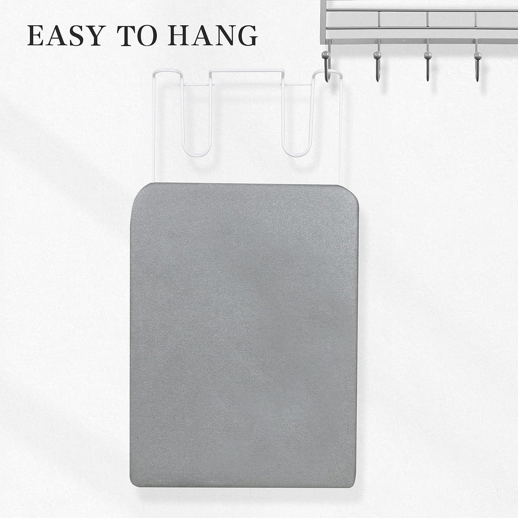ZOES HOMEWARE Portable Ironing Board - Foldable Design with Heat Resistant Cover & Cotton Pad | 31.5"x11.8"x7", Grey