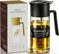PLAPITATE Premium Olive Oil Sprayer - 17oz Glass Dispenser with Portion Control for Cooking | Black