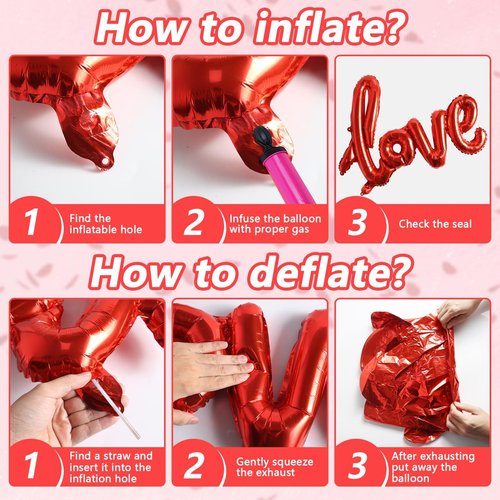 Valentines Day Decorations, Pre-Assembled Hanging Heart and XO Garlands, Be Mine Love Banner, Red Love Foil Balloon and Paper Ball, Valentine's Day Party Decor for Home Classroom Office