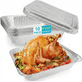 Thickened Aluminum Foil Pans by [Brand Name] - Extra Deep 9x13 Disposable Pans with Lids for Baking & Catering | 10-Pack