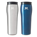 Mighty Mug Two Pack - Silver + Oceanic Stainless Steel Non-Tip Travel Mug - Double-Wall Insulated - Keeps Coffee, Tea and Drinks Hot for 6 Hours cold for 24 Hours, Leakproof, BPA-Free Tumbler, 16