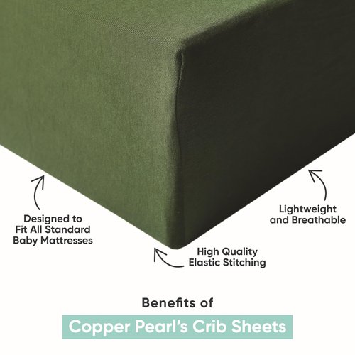 Copper Pearl Premium Knit Baby Crib Sheets for Boys and Girls : Breathable and Soft, Fitted Crib Sheets for Standard Baby Mattresses, Crib Sheet, Baby Registry or Shower Gift, Jurassic Park Fossils