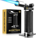RAVS Butane Torch Lighter - Premium Metal Kitchen Torch with Adjustable Flame & Safety Buckle | Black