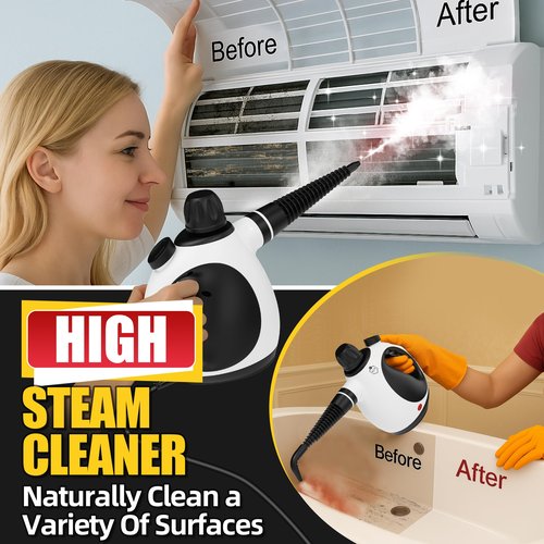 FANLILING Pressurized Multi-Surface Handheld Steam Cleaner for Home with 12 pcs Accessories, Chemical-Free Multi-Purpose Steamer for Cleaning Car, Furniture, Floor, Tile Grout and Home Use