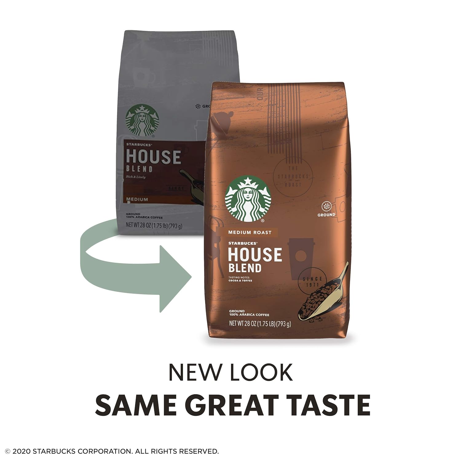 Starbucks Medium Roast Ground Coffee - House Blend - 100% Arabica - 28 oz. Bag