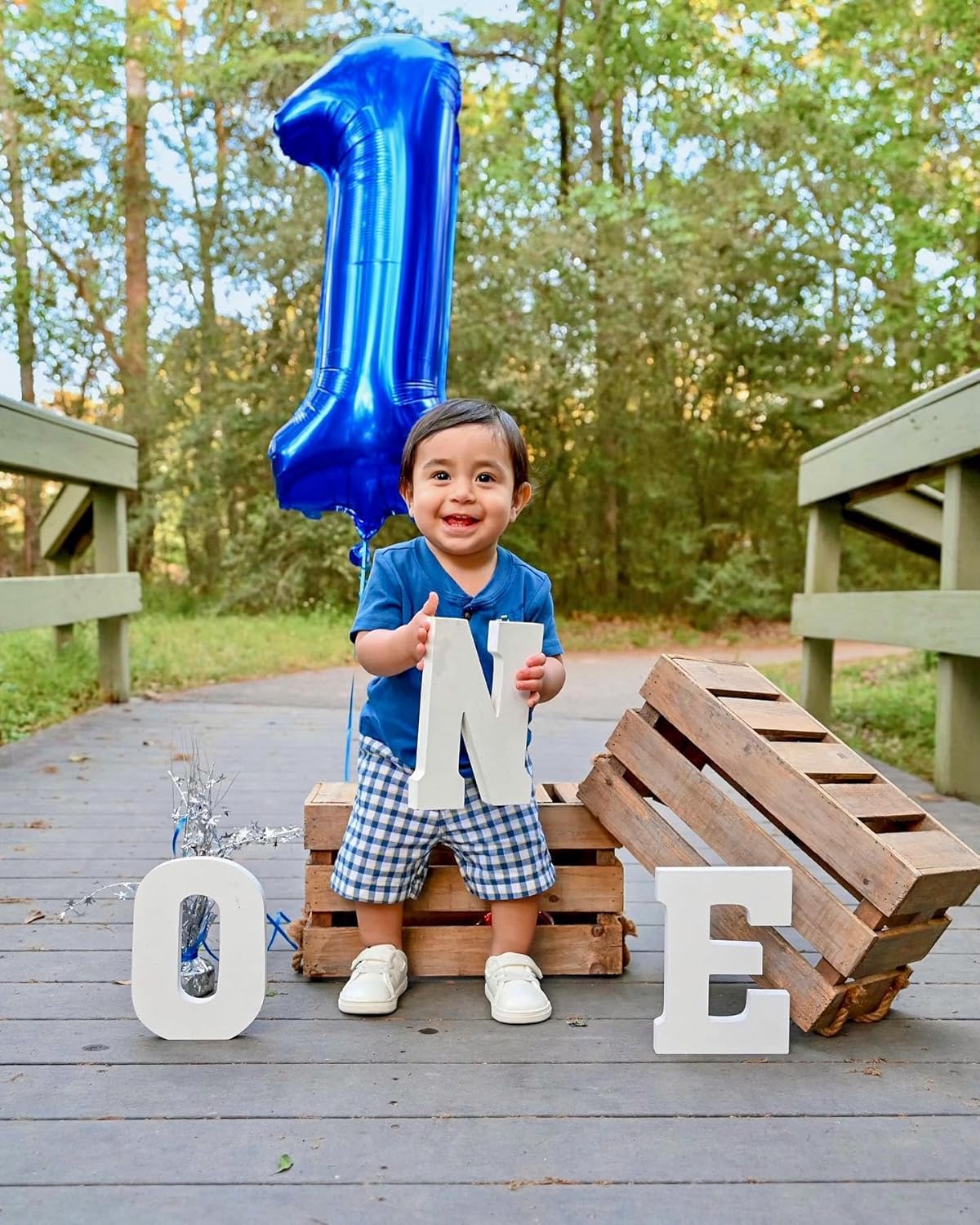 Number Balloons 40 Inch Dark Blue 1 - Big One Balloons for 1st Birthday, Weddings & Celebrations