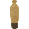 Deco 79 Seagrass Handmade Decorative Vase Tall Woven Floor Centerpiece Vase, Vase for Home Decoration 11" x 11" x 33", Brown