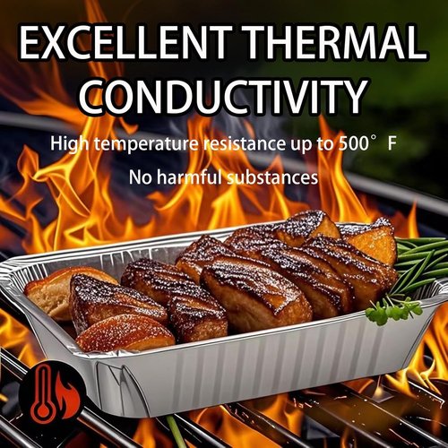 BIBRADAA® 60 Pack Aluminum Pans with Lids,2200ml(4.4LB)/1100ml(2.4LB)/700ml(1.5LB) Foil Pans with Lids,Aluminum Foil Pans,For Catering,Meal Prep and Takeout.