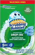 Scrubbing Bubbles Toilet Bowl Cleaner Tablets - Automatic Blue Drop-Ins for Hard Water & Stain Protection | 5 Count
