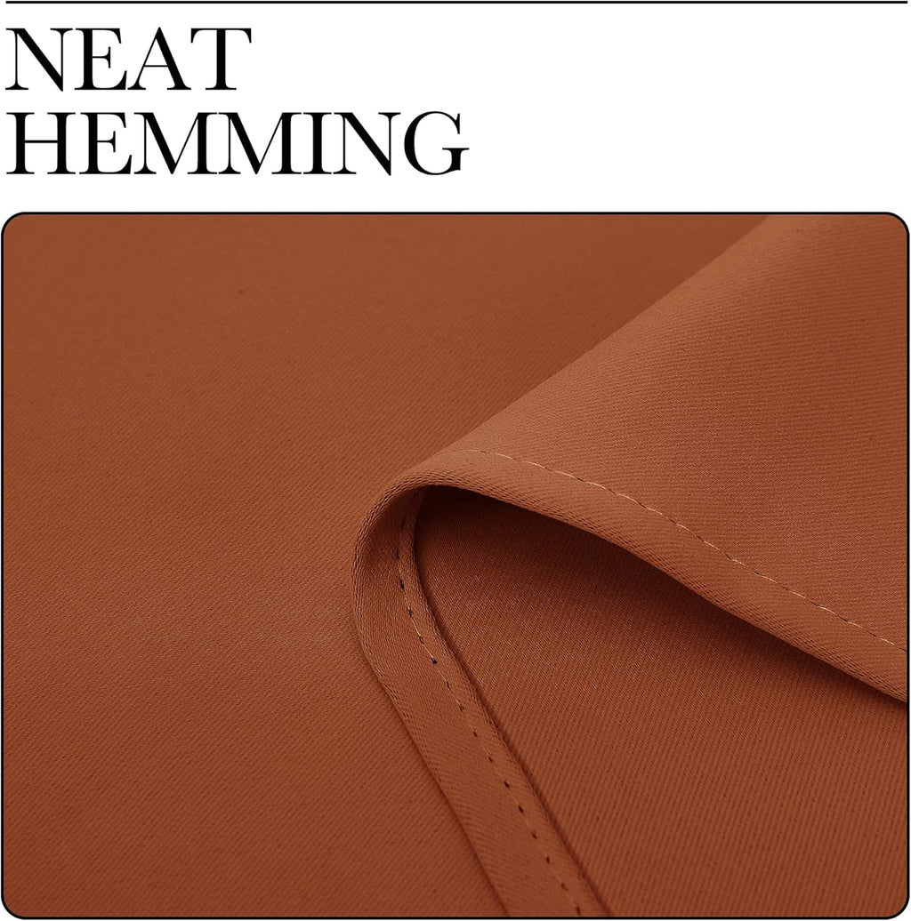 NICETOWN Room Darkening Drapes - Light Blocking Curtain Panels for Nursery | Soft Fabric, Burnt Orange, 42" x 95" (1 Pair)