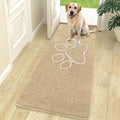 OLANLY Dog Door Mat - Absorbent Non-Slip Chenille for Muddy Paws | 70x24, Beige, Quick Dry Design