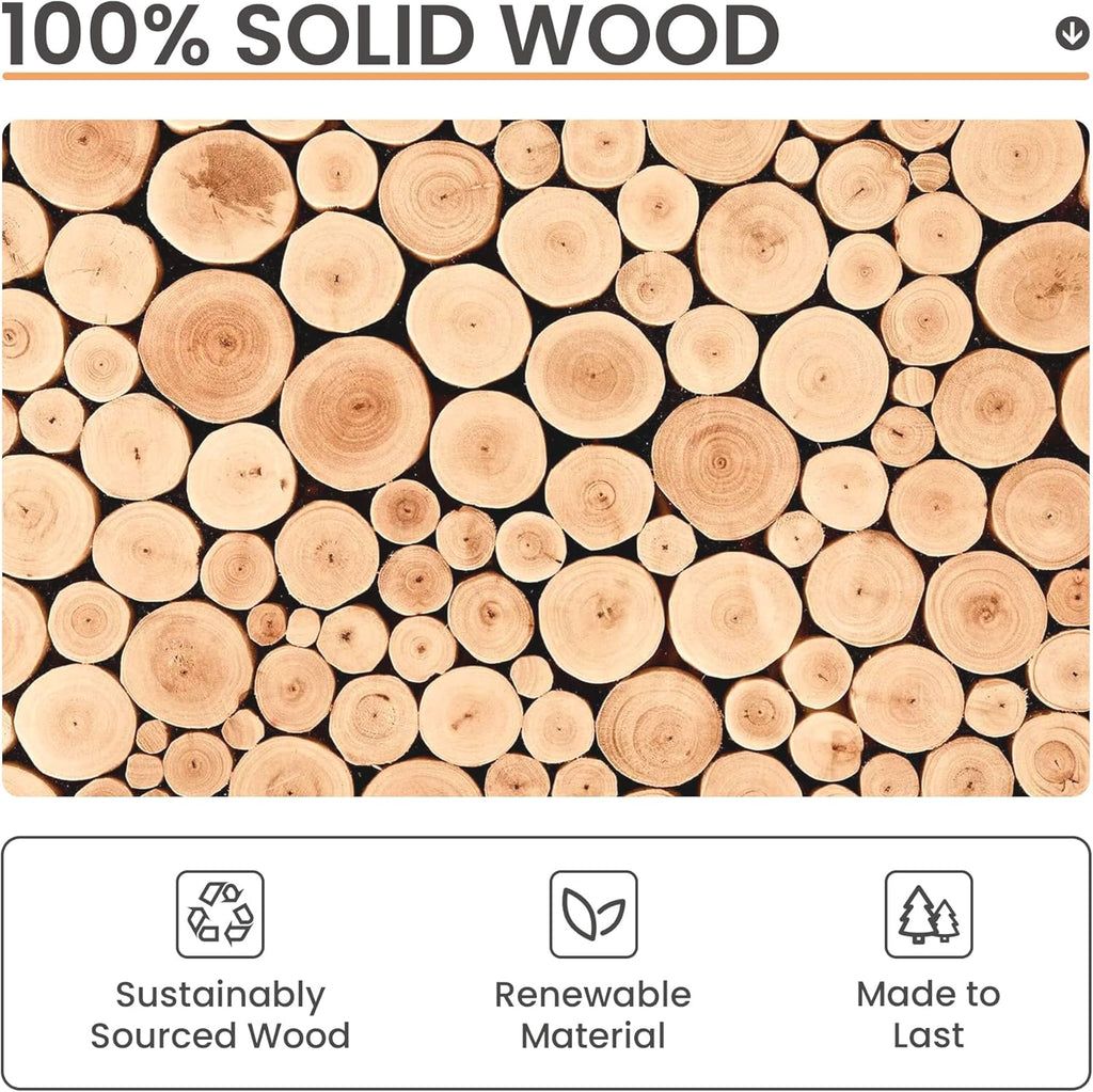 Upsimples 16x20 Picture Frames - Set of 3 Natural Solid Wood for 11x14 with Mat or 16x20 Without