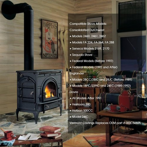 Hearth Wood Stove Catalytic Combustor Replacement for Dutchwest 2460 2461 2462 Englander Dovre,6"x2" Ceramic Wood Stove Catalytic Converter for Longer Burn Time Save 1/3 Firewood Activate Higher Temp