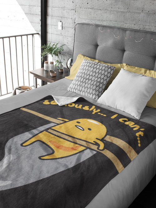 Northwest Gudetama Seriously... I Can't Fleece Super Plush Throw Blanket 46" x 60" (117cm x 152cm)