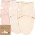 3-Pack Organic Baby Swaddle Sleep Sacks - Soft & Snug Swaddles for Newborns 0-3 Months | Angelic Color