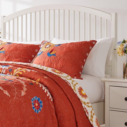 Barefoot Bungalow Topanga Pillow Sham, Standard, Orange