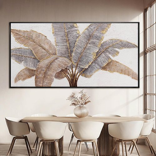 CHUDANHAO Canvas Wall Art - Contemporary Gold Textured Home Decor | 29"x58" for Living Room & Kitchen