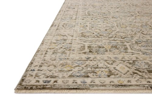 Loloi Clarisse Collection CLS-08 Olive/Ivory 2'-0" x 3'-0" Fringe Accent Rug