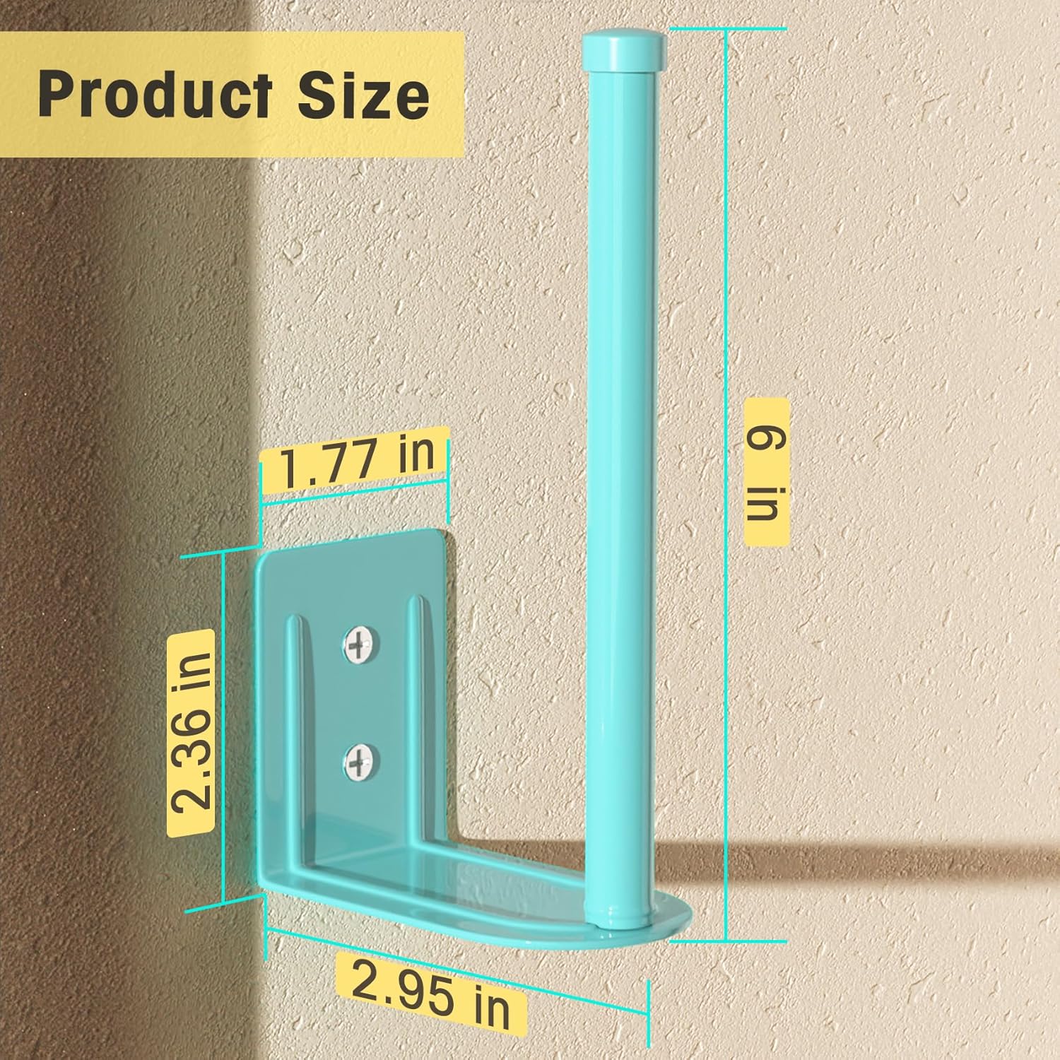 Skiennix Hat Rack | 2 Pack Stainless Steel Baseball Cap Organizer - Strong Adhesive & Wall Drilled - Light Blue 6 in