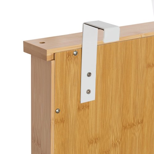 Wall-Mounted Clothes Drying Rack, Bamboo, Collapsible, 23 in W x 42 in H