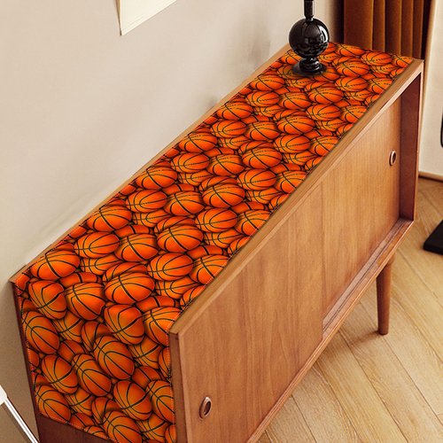 Nepnuser Basketball Table Runner Senior Night 2026 Sports Ball Themed Graduation Party Decoration Home Kitchen Dining Room Decor