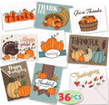 JOYIN 36Pcs Thanksgiving Cards Turkey Thank You Greeting Gift Pumpkin Cards for Fall Autumn Holiday Parties Celebrations, Harvest Wedding Dinner
