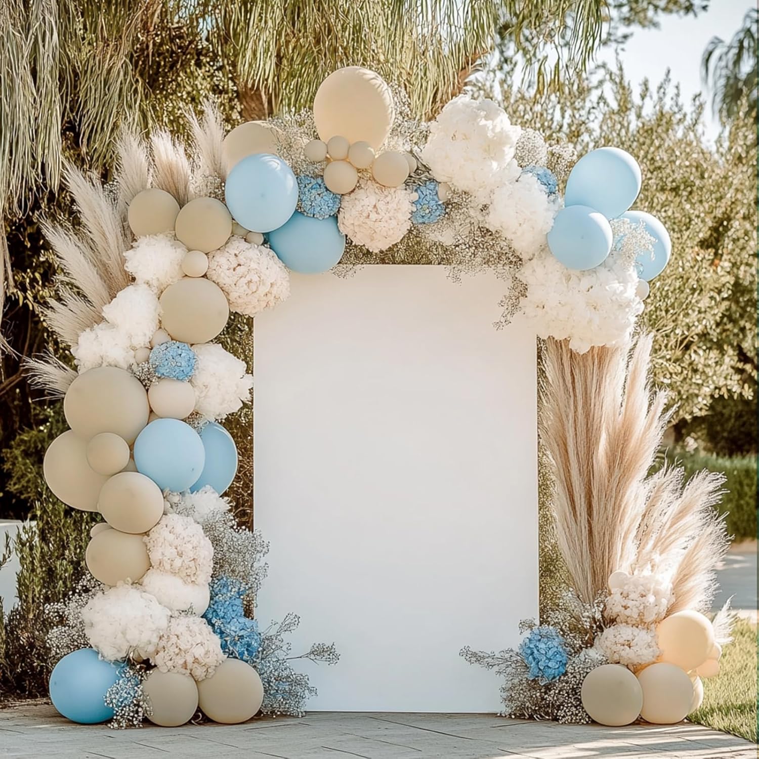 RUBFAC Sand White Cream Balloons - 129pcs Latex Balloon Garland Arch for Parties & Celebrations | 5-18 Inches