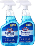 Clorox Foaming Glass Cleaner - Streak-Free No Drip Formula for Windows & Mirrors | 32 Ounce - 2 Pack