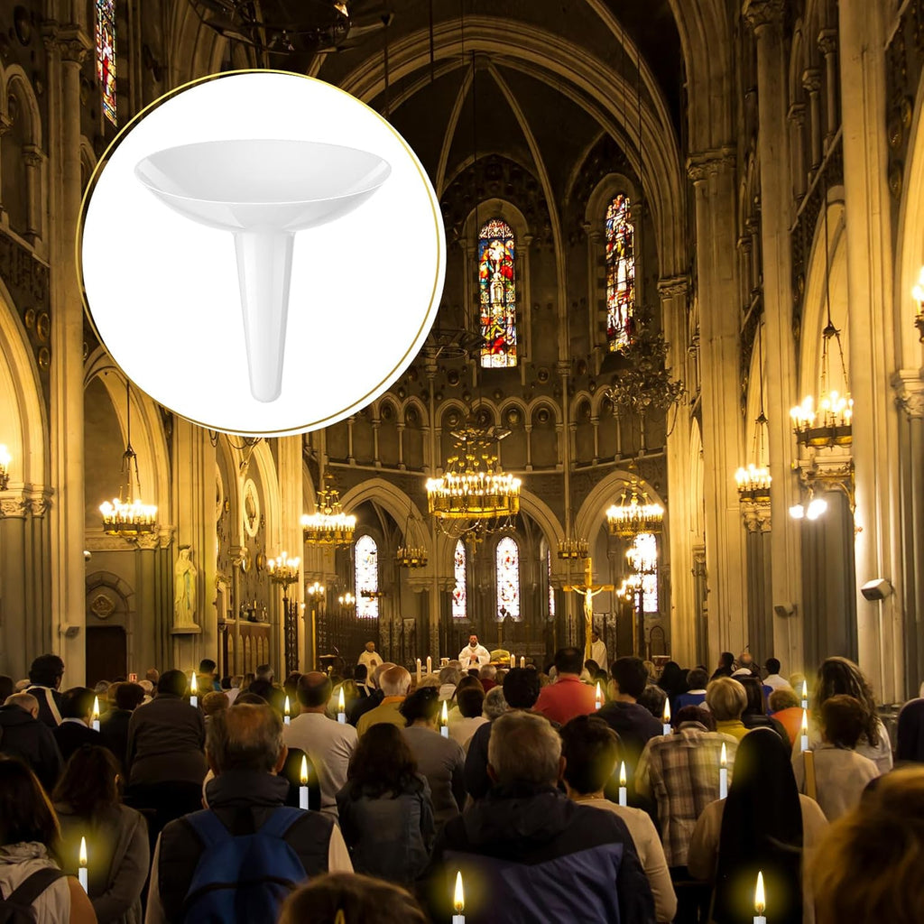 Regine Switzerland Candle Holders - 100 Pcs Plastic Drip Protectors for Church, Vigil & Events
