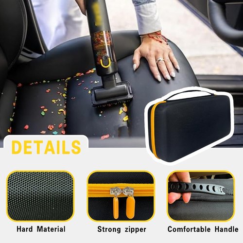Fanttik Case for Slim V8/V10 Apex & Mate | Portable Hard Storage with Removable Divider & Mesh Pocket