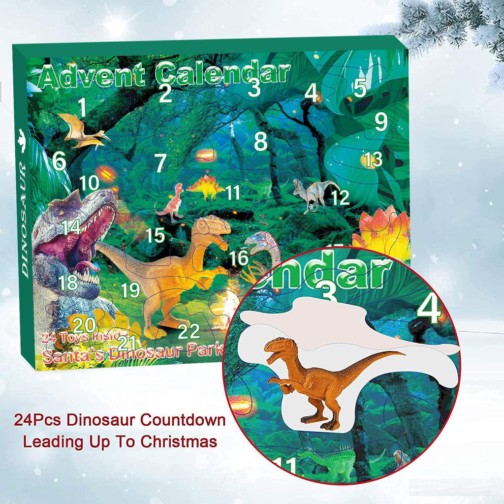 Realistic Dinosaur Figurine Advent Calendar 2025 - 24-Day Countdown Christmas Gift for Kids