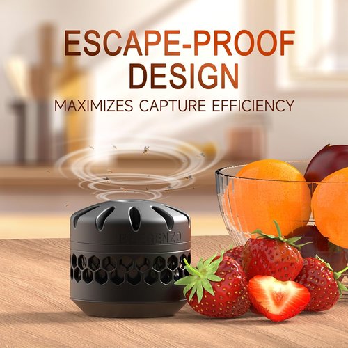 EPA Approved Fruit Fly Traps by [Brand Name] - Reusable Escape-Proof Design with Powerful Fruit Bait (2 x 60ml)