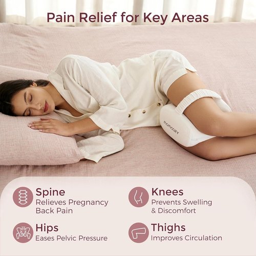 Momcozy Pregnancy Pillow - Comfortable Knee Support for Side Sleepers | Ideal for Expecting Mothers
