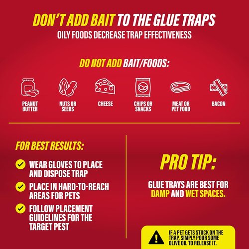Catchmaster Rat & Mouse Traps - 10 Pack Large Adhesive Glue Traps for Effective Pest Control