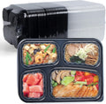 Skiennix To Go Containers - 34 oz Leakproof Meal Prep | 40 Pack BPA-Free Plastic | Microwave & Freezer Safe