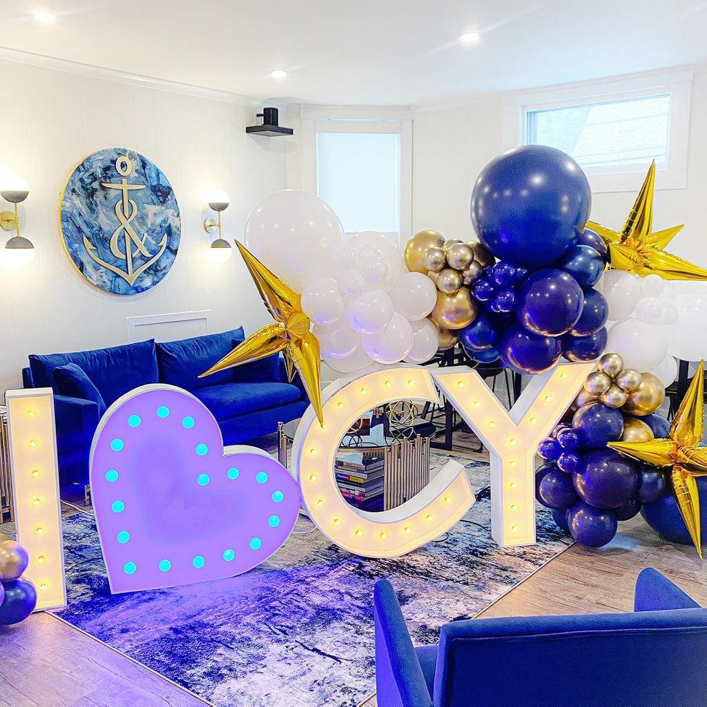 Voircoloria Navy Blue Balloons - 12-Inch Dark Blue Latex Party Balloons | 66-Pack for Celebrations