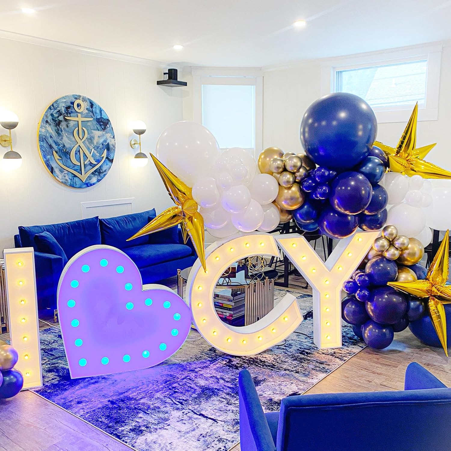 Voircoloria Navy Blue Balloons - 12-Inch Dark Blue Latex Party Balloons | 66-Pack for Celebrations