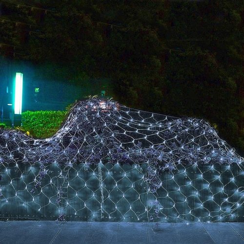 Dazzle Bright 360 LED Net Lights - 12FT x 5FT Waterproof String Lights with 8 Modes | White Christmas Decor