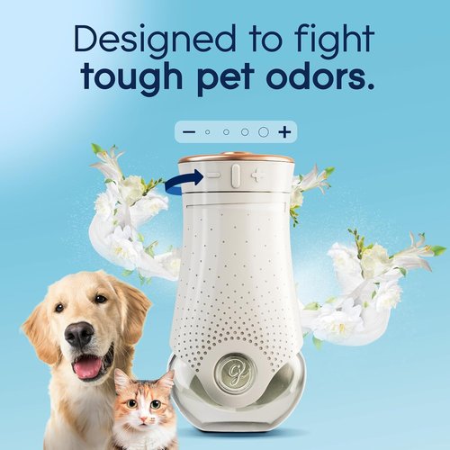 Glade PlugIns Air Freshener Starter Kit - Pet Fresh Scent with Essential Oils | 0.67 Fl Oz, Includes 1 Warmer + 1 Refill