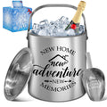 House Warming Gifts New Home, Housewarming Gifts for New House, Best Housewarming Gifts 2025, Stainless Steel Ice Bucket with Lid, Wine Chiller with Handle and Scoop