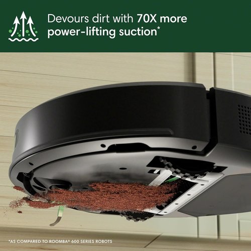 iRobot Roomba 105 Robot Vacuum - Powerful Suction, LiDAR Navigation, Multi-Surface Cleaning | Self-Charging