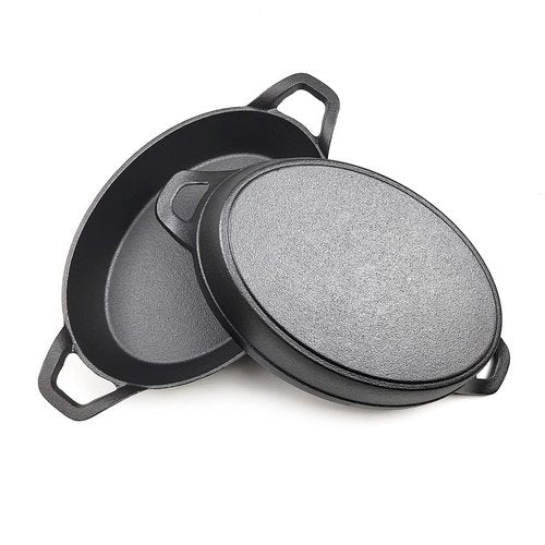 HAWOK Cast Iron Oval Casserole Dish, Au Gratin Cookware, 4 pcs