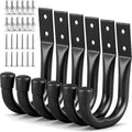 Heavy Duty Garage Storage Hooks - 6-Piece Bike Hooks for Wall Mount | Large Metal Organizer