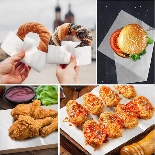 EcoDispose Precut Deli Paper Sheets - Heavy Interfolded Food Wrap | 200 Pack, 6" x 10-1/2", White