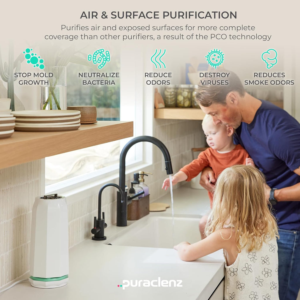 Puraclenz Photon P3000X Air Purifier - Ozone-Free Home Air & Surface Purification Up to 3000 Sqft, Removes 99% Pollutants, Mold & Odors
