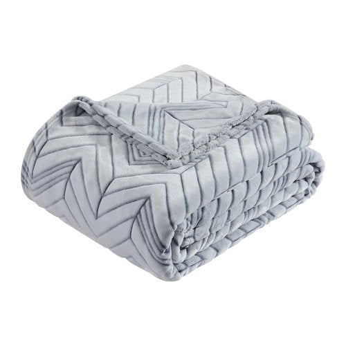 Kenneth Cole - Queen Blanket, Soft Plush Bedding, Cozy Home Decor (Delancey Tipped Black, Queen)