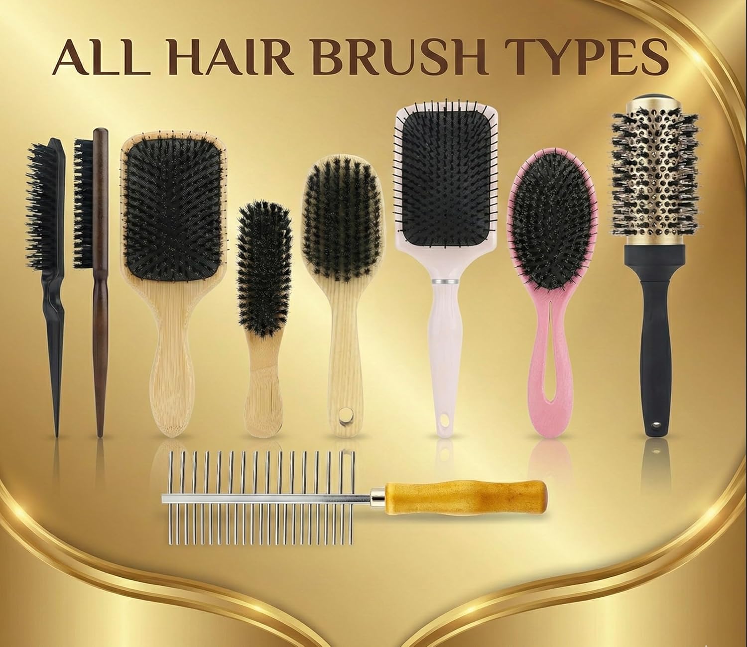 XCEL 2-in-1 Hair Brush Cleaner Tool - Dual-Sided Remover Comb for Paddle & Detangling Brushes