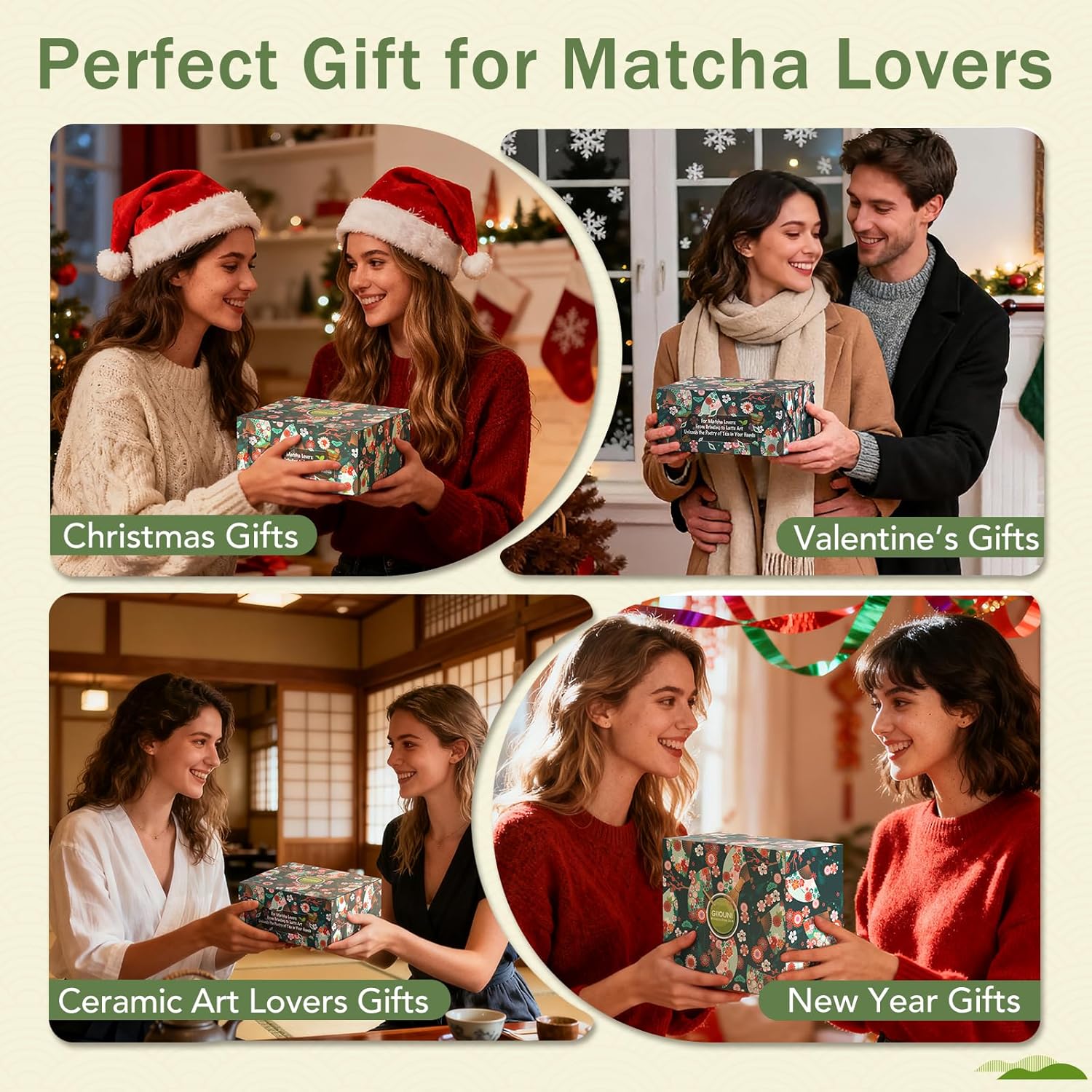 Skiennix Matcha Whisk Set - 8-Piece Ceramic Matcha Kit with Bowl, Chasen Holder & Scoop Rest | Perfect Gift for Matcha Lovers