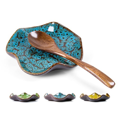 Spoon Rest for Stove Top, 5.3 Inch Ceramic Spoon Holder for Kitchen Counter, Ladle, Spatula, Coffee Spoon Rest, Modern Kitchen Decor Housewarming Thanksgiving Gift