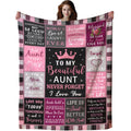 Inmedioor Aunt Blanket Gifts for Aunts from Niece Nephew,to My Aunt Throw Blankets Best Aunts Ever Birthday Gifts Ideas for Aunties 50"X40"